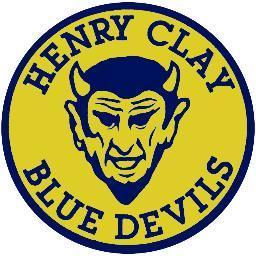 Henry Clay High School Vintage Blue Devils Mascot Logo v1
